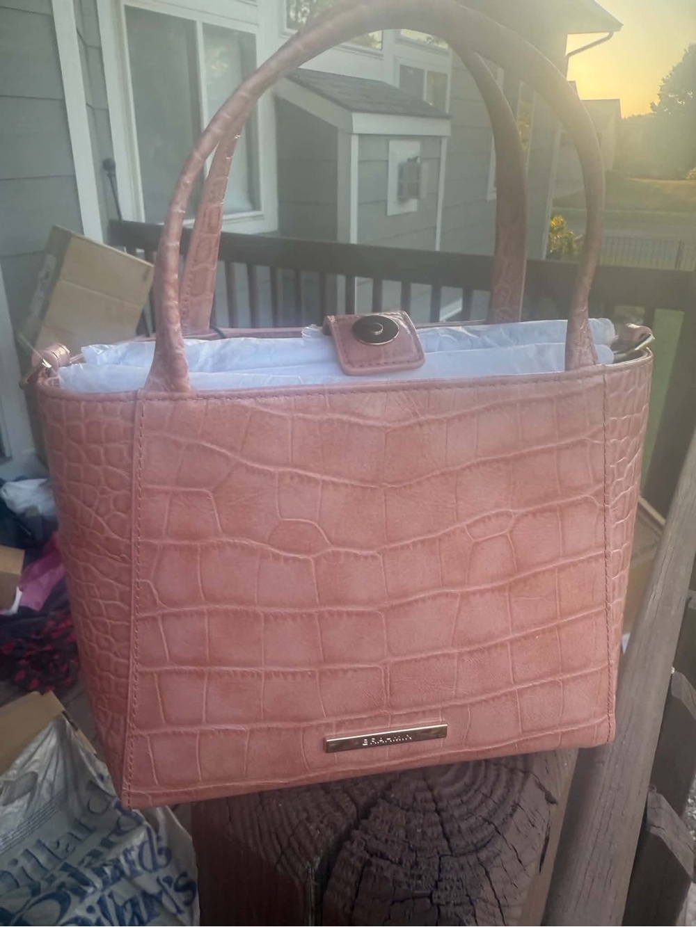 Brahmin Small Mona Blush Alba